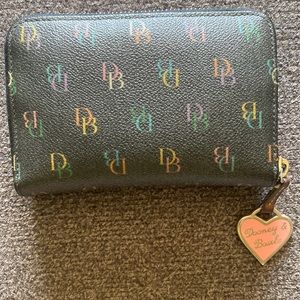 Dooney & Burke Leather Wallet with colored DB detail